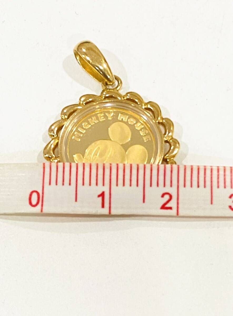 ミッキーマウス コイン ペンダントトップ ディズニー金貨 24金 ミッキーマウス コイン ペンダントトップ ディズニー金貨 24金
