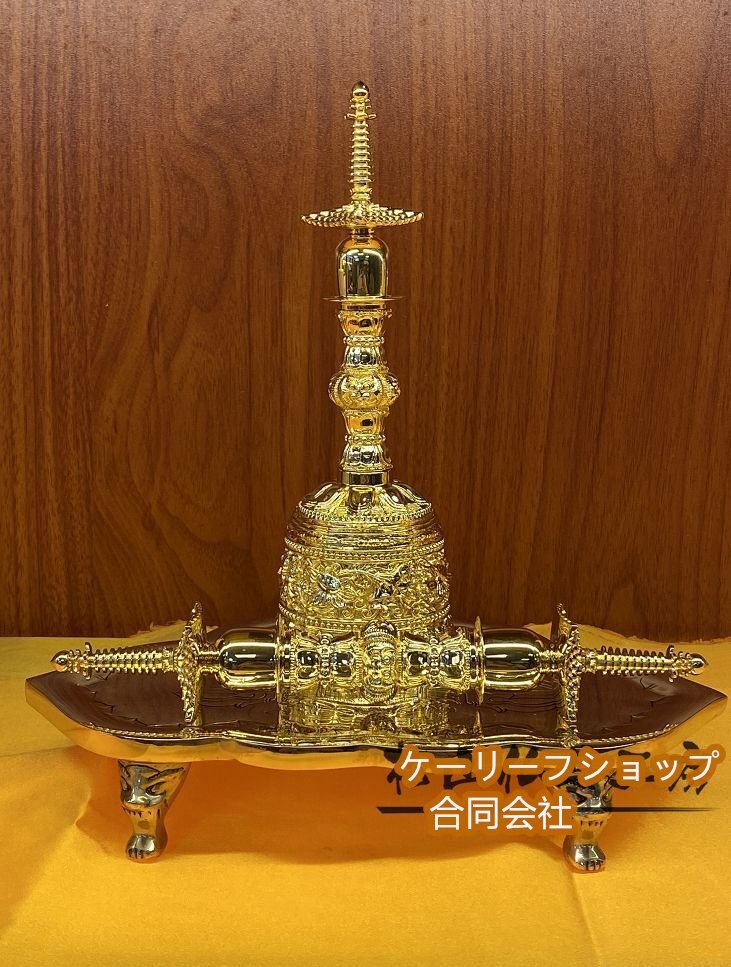 5518円 末広りんセット・金メッキ3.0寸 - 仏具一般 5518円 末広りんセット・金メッキ3.0寸 - 仏具一般