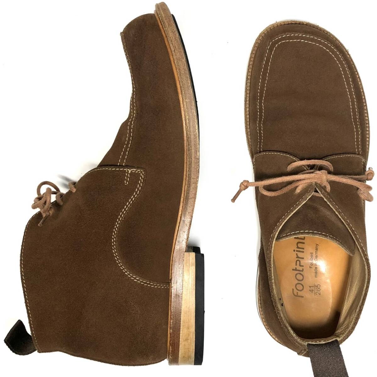 Footprints / BIRKENSTOCK 26.5cm メンズ 茶 ブラウン スエード ブーツ ビルケンシュトック 本革 革靴 レザーシューズ 中古 *管理AE91R162