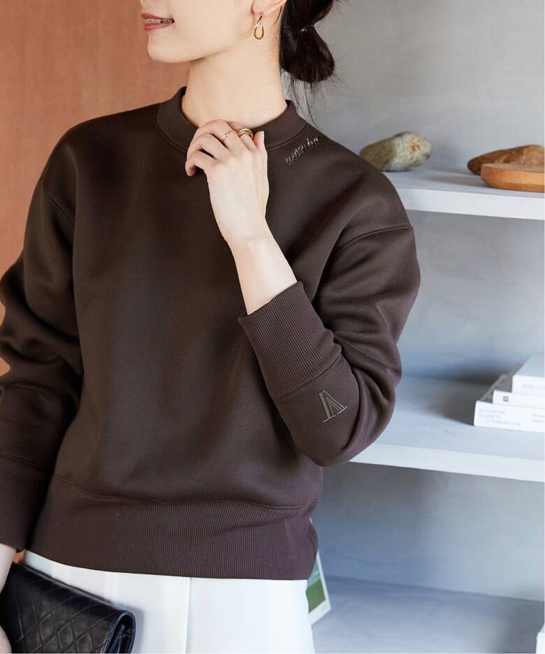 今期完売★VERMEIL par iena★イエナ★スキューバジャージプルオーバー Brown 試着のみ 17，600円