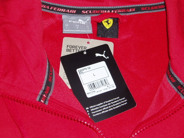 即決！新品★PUMA[プーマ] ×フェラーリ　 吸水速干 FERRARI STYLE HDD スウェット ジャケット 【men'sのLL相當】￥19,800　　Q19