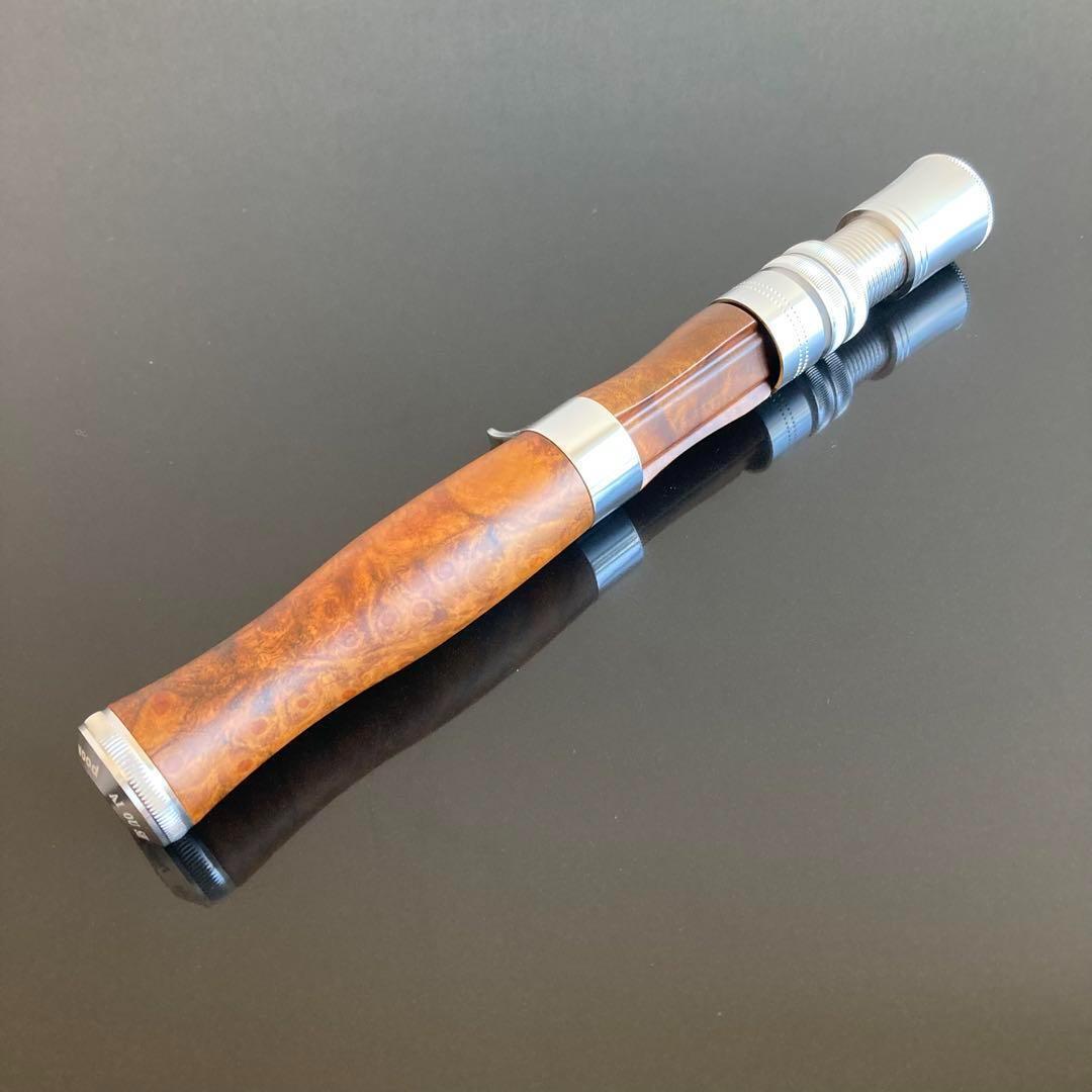 新品】ロッドビルディング 天然木 シルバー ストレートグリップ 新品】ロッドビルディング 天然木 シルバー ストレートグリップ