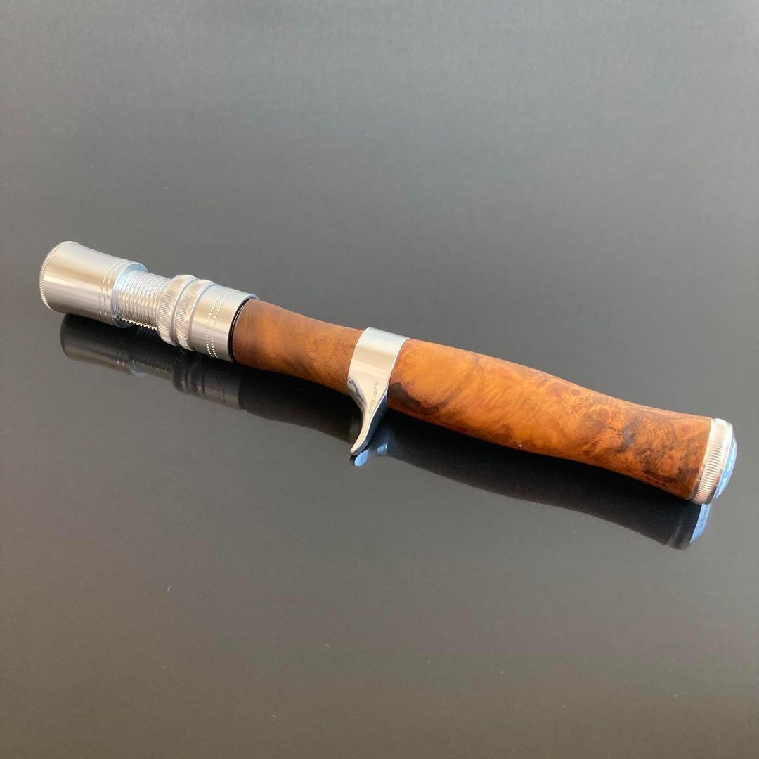 新品】ロッドビルディング 天然木 シルバー ストレートグリップ 新品】ロッドビルディング 天然木 シルバー ストレートグリップ