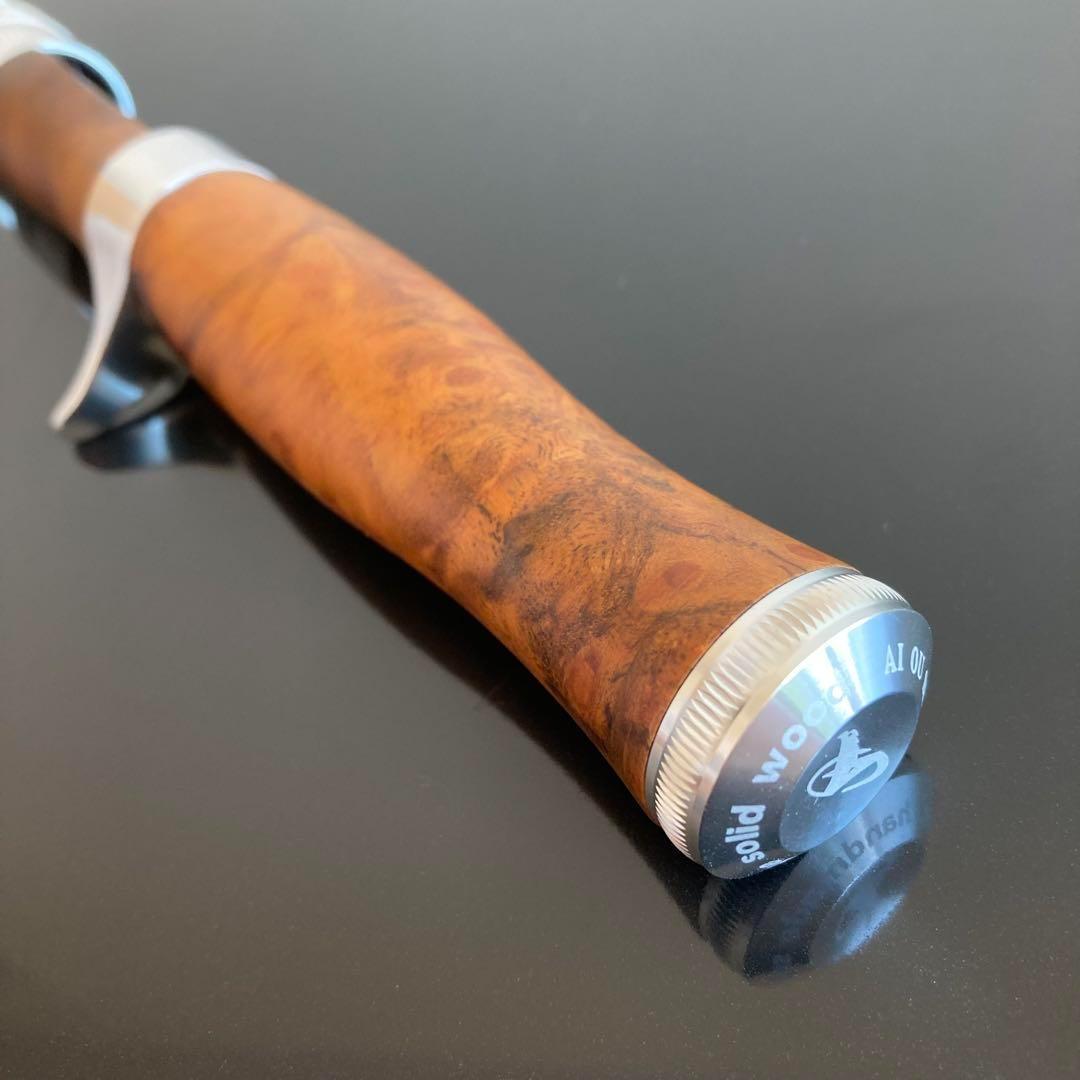 新品】ロッドビルディング 天然木 シルバー ストレートグリップ 新品】ロッドビルディング 天然木 シルバー ストレートグリップ
