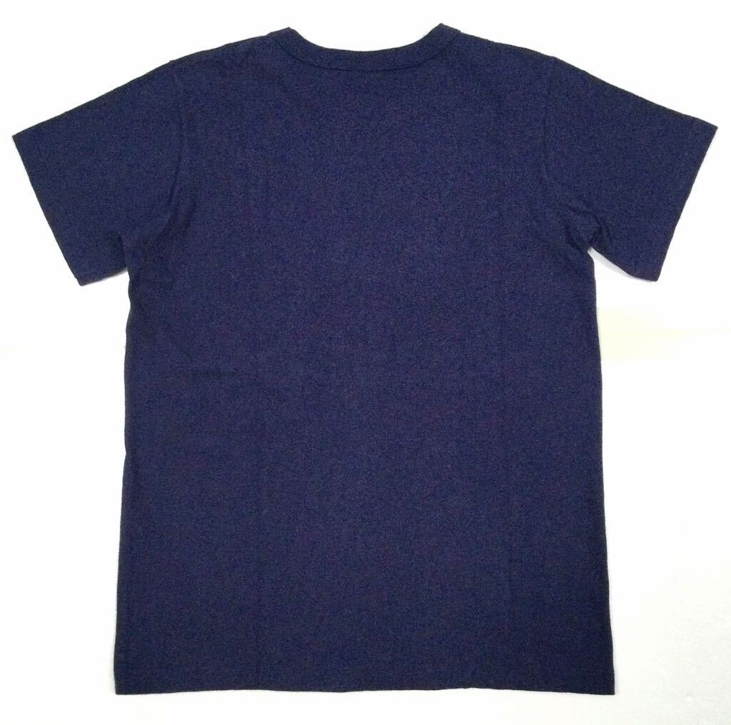 新品「FilMelange」“1003004_16HN/DIZZY”胸ポケット付き クルーネック Tシャツ SIZE:1 日本制 Navy-Melange