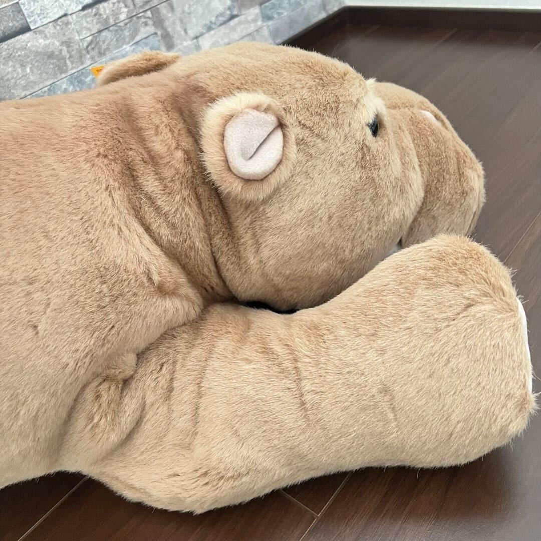 激レア Steiffシュタイフ カバ 動物 特大 ぬいぐるみ 人形 抱き 激レア Steiffシュタイフ カバ 動物 特大 ぬいぐるみ 人形 抱き
