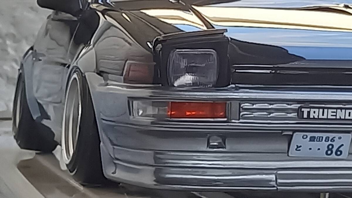 Bibian 比比昂- Pandora rc AE86 トレノ3Dr 黒×銀ツートンカラー