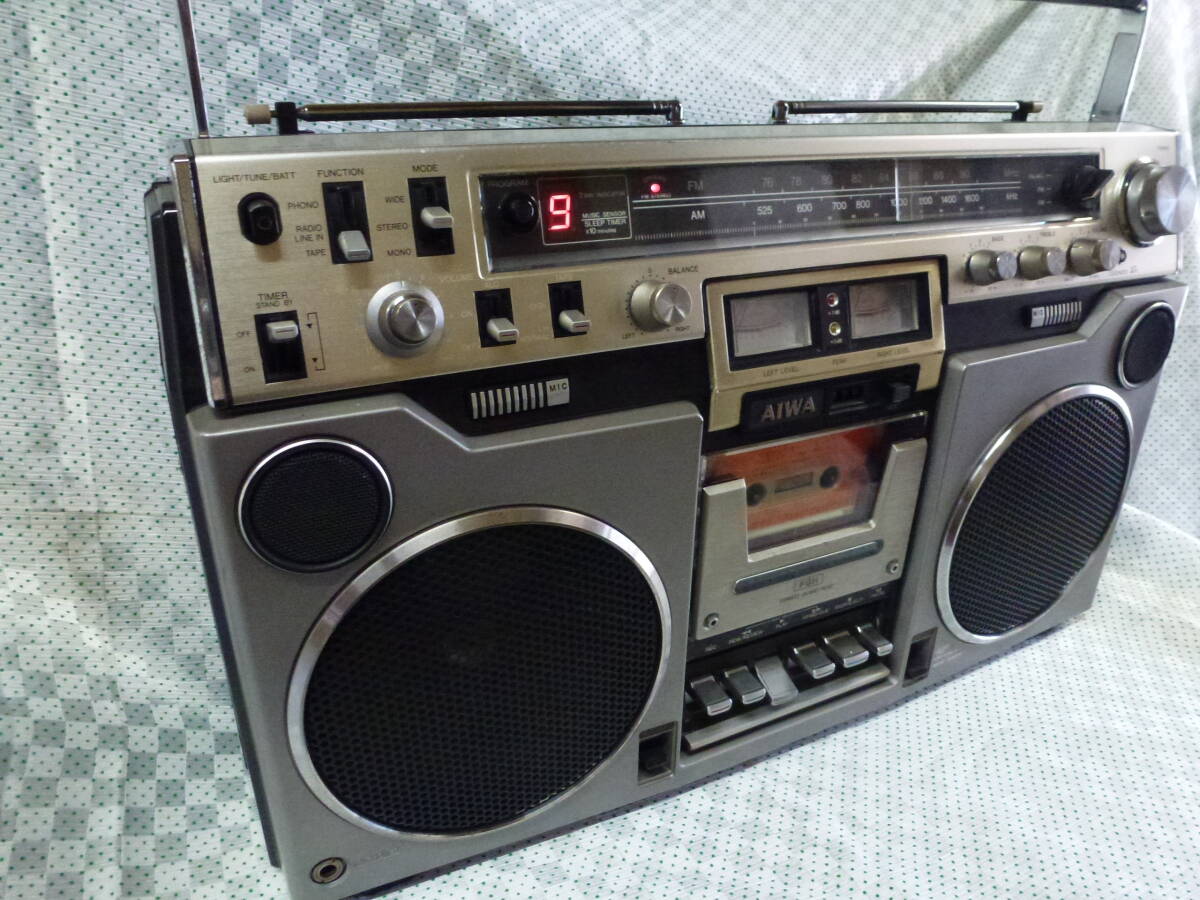 ジャンク]AIWA FM/AMラジオ カセット CS-80