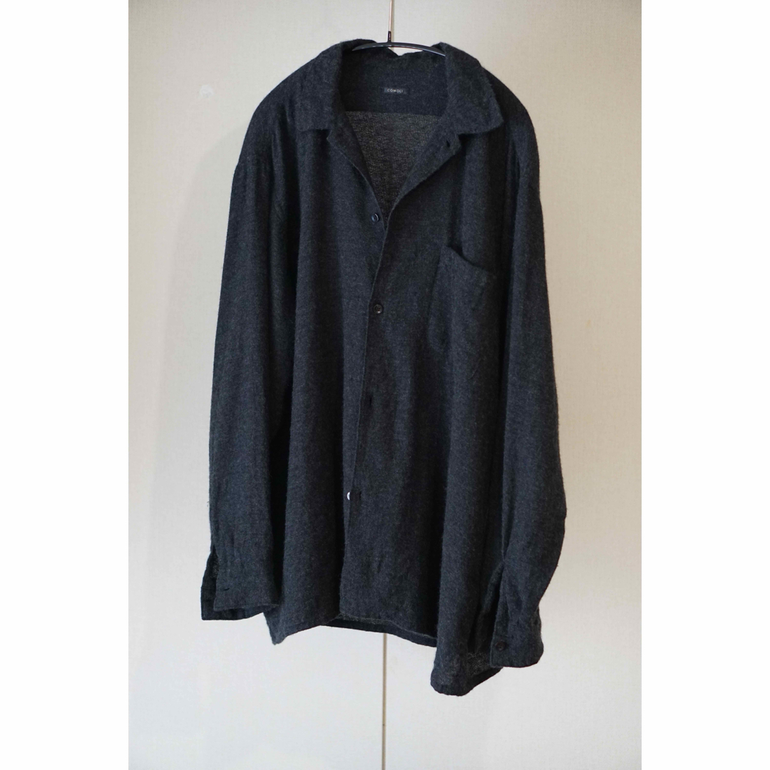 22SS COMOLI カシミヤ和紙 オープンカラーシャツ CARCOAL 22SS COMOLI カシミヤ和紙 オープンカラーシャツ CARCOAL