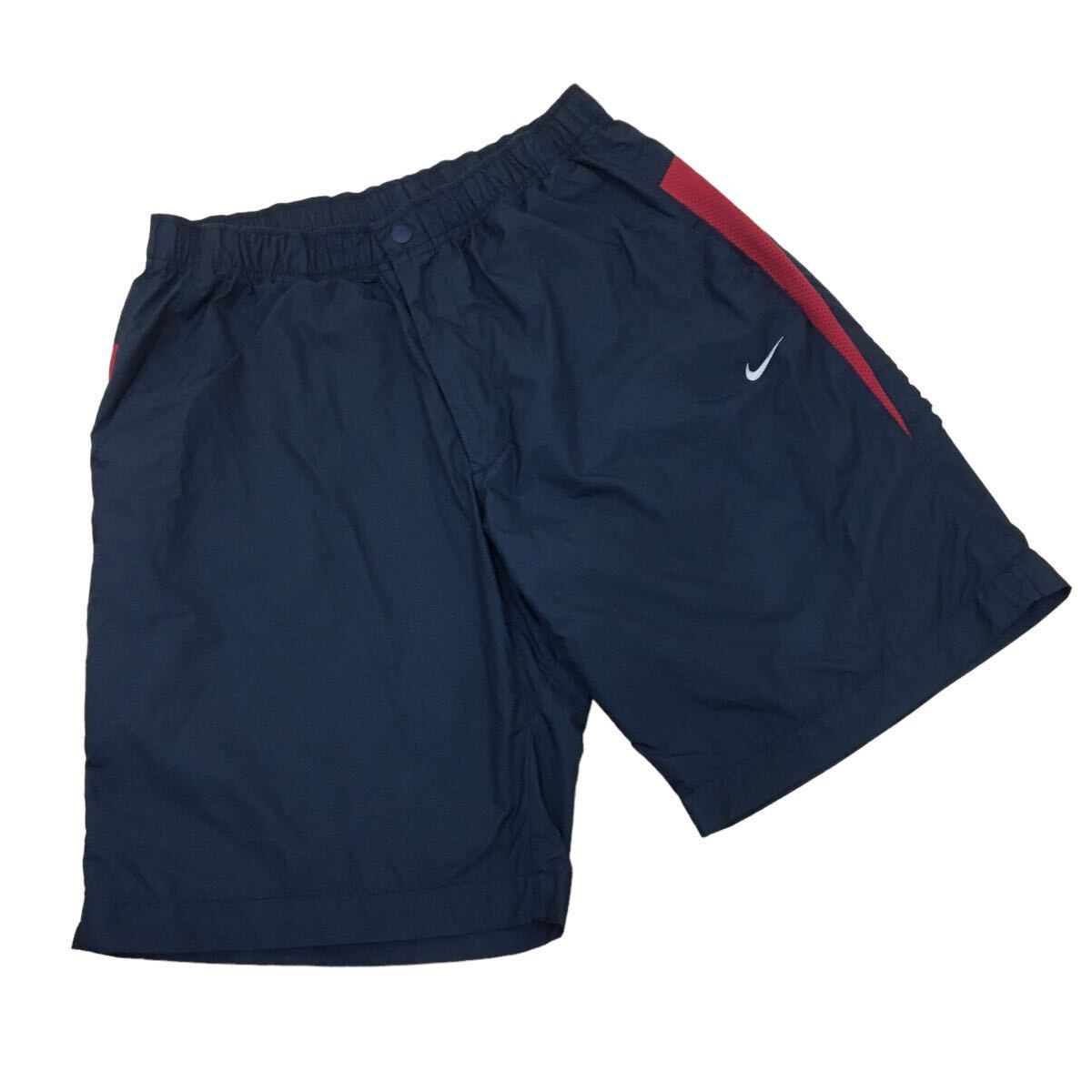 NC238-39 NIKE ナイキ fit storm 裏地 メッシュ 薄手 短パン ショートパンツ ハーフパンツ ボトムス 半ズボン メンズ L ネイビー 紺