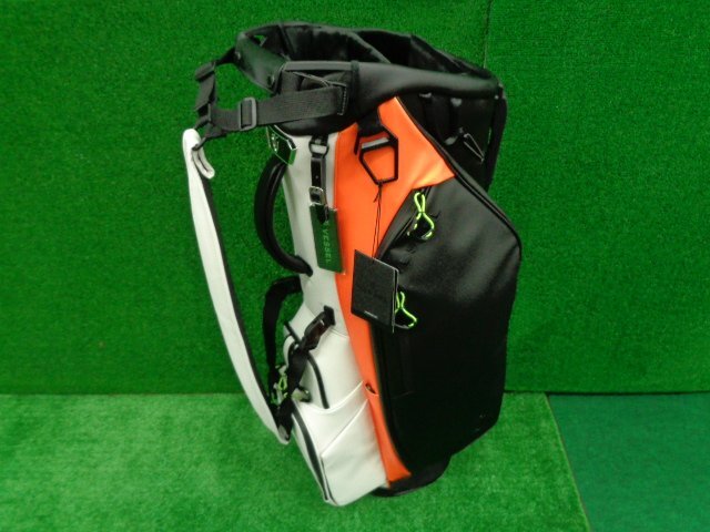 GK豊田▼ 457 新品■ベゼル■スタンドキャディバッグ■PLAYER4.0 PRO IRIDUM SINGLE■ホワイト×オレンジ×ブラック■オススメ
