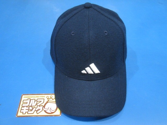 GK鈴鹿☆ 新品372 アディダス★ツイードキャップ★JTY41★IS6575★OSFX★ネイビー★秋冬★帽子★ゴルフ★防寒★
