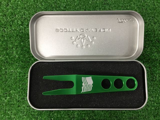 GK весна день .# 095 Titleist Scotty Cameron tiboto tool GR WAVEFLAG зеленый вилка * популярный * супер-скидка * очень редкий *Divot Tool*