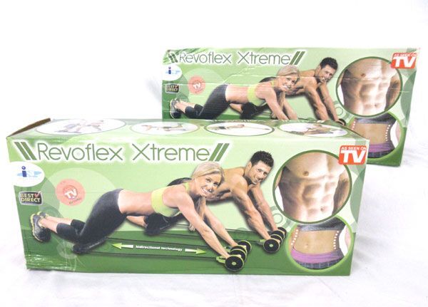 送料300円(税込)■bo045■Revoflex Xtreme 多機能エクササイズホイール 腹筋ローラー 2点【シンオク】