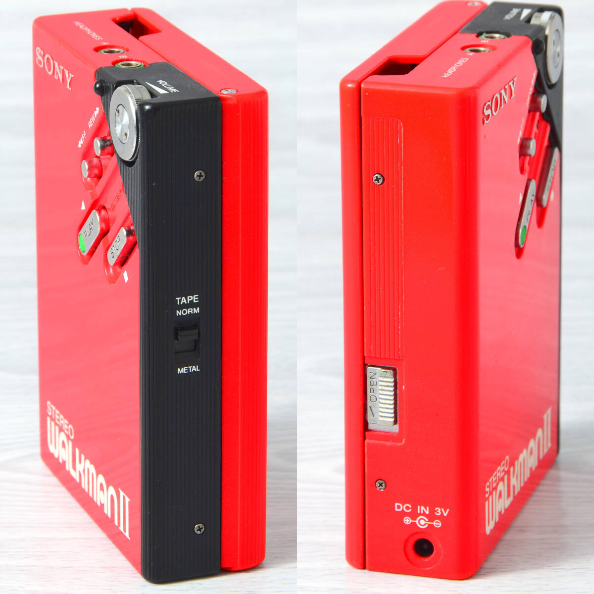 SONY WALKMAN WM-2 カセットウォークマン 赤 ケース付 整備済 SONY WALKMAN WM-2 カセットウォークマン 赤 ケース付 整備済