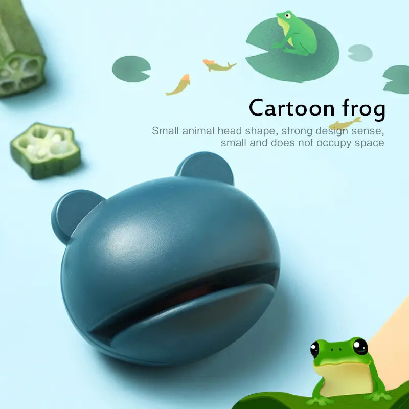 993【新品未使用】砥石 シャープナー 研ぎ器 研ぎ石 ナイフ研ぎ器 包丁 ナイフ ハサミ シャープナー カエル 攜帯便利 キッチン用 ブルー