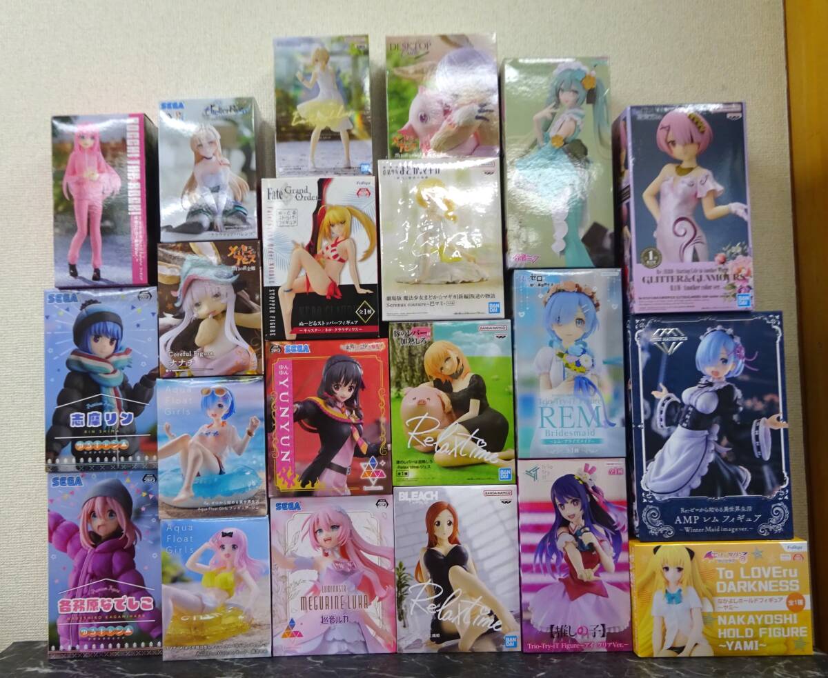 【プライズ 美少女フィギュアまとめ ◇B】 リゼロ レム ラム 推しの子 アイ ゆるキャン まどマギ 初音ミク 他