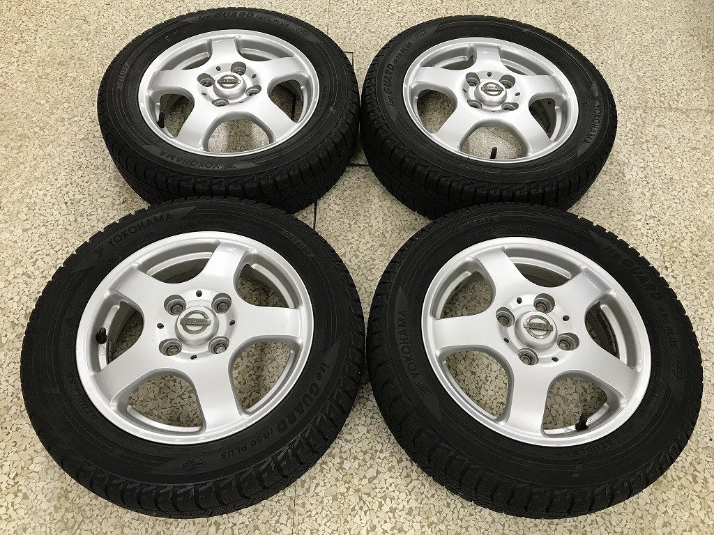 ◎即納 すぐ使えます 良溝 国産スタッドレス 155/65R13 日産モコ純正 傷小美品 13inc 4j +45 100/4H 検) オッティ ピノ クリッパー 軽トラ