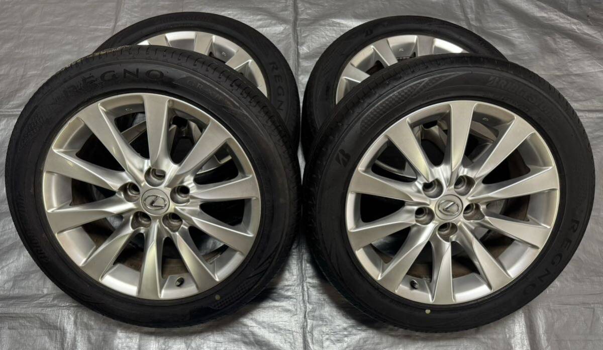 レクサス LS600h LS460 純正 (4本:235/50R18 18×7 1/2J +32)(4本:2023年製)(4本:BRIDGESTONE) PCD 120 