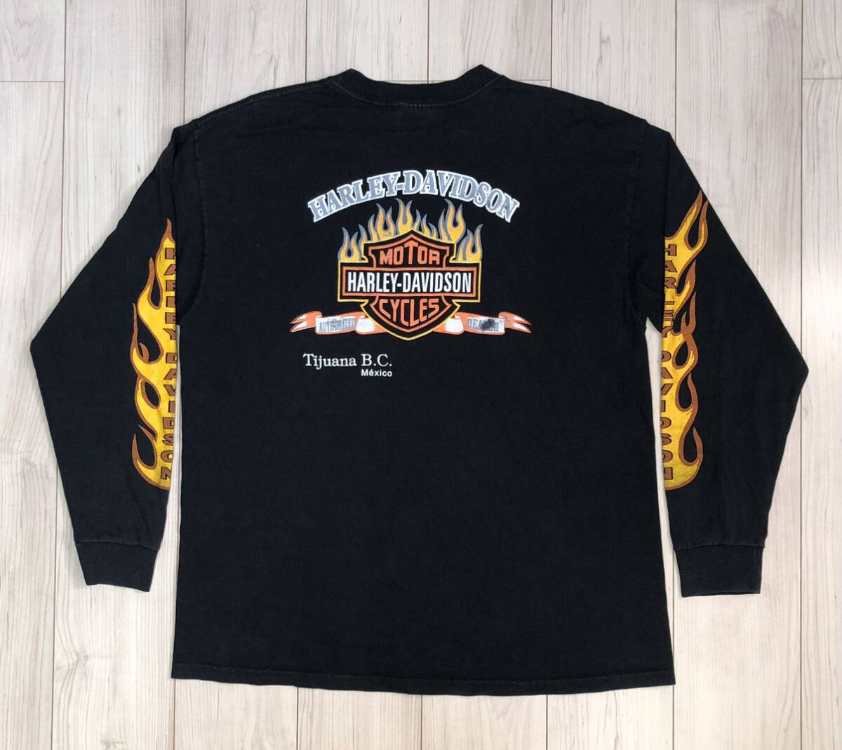 Harley Davidson Flame ビンテージ ロンT ロングスリーブ T Harley Davidson Flame ビンテージ ロンT ロングスリーブ T