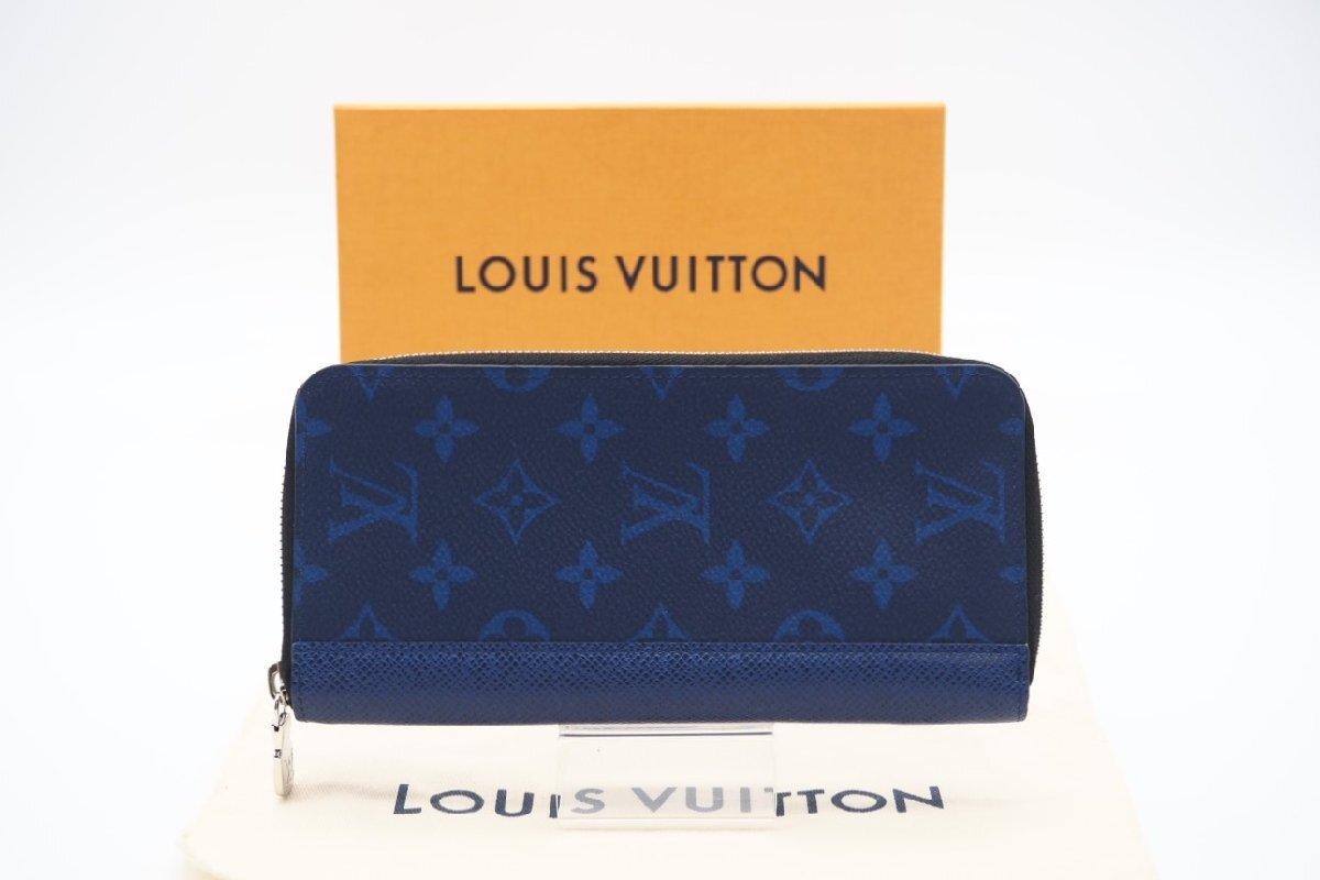 ☆安心の３大保証☆ Aランク ≪LOUIS VUITTON ルイ ヴィトン/ジッピーウォレット≫ M30447 タイガラマ ヴェルティカル コバルト 青 極美品