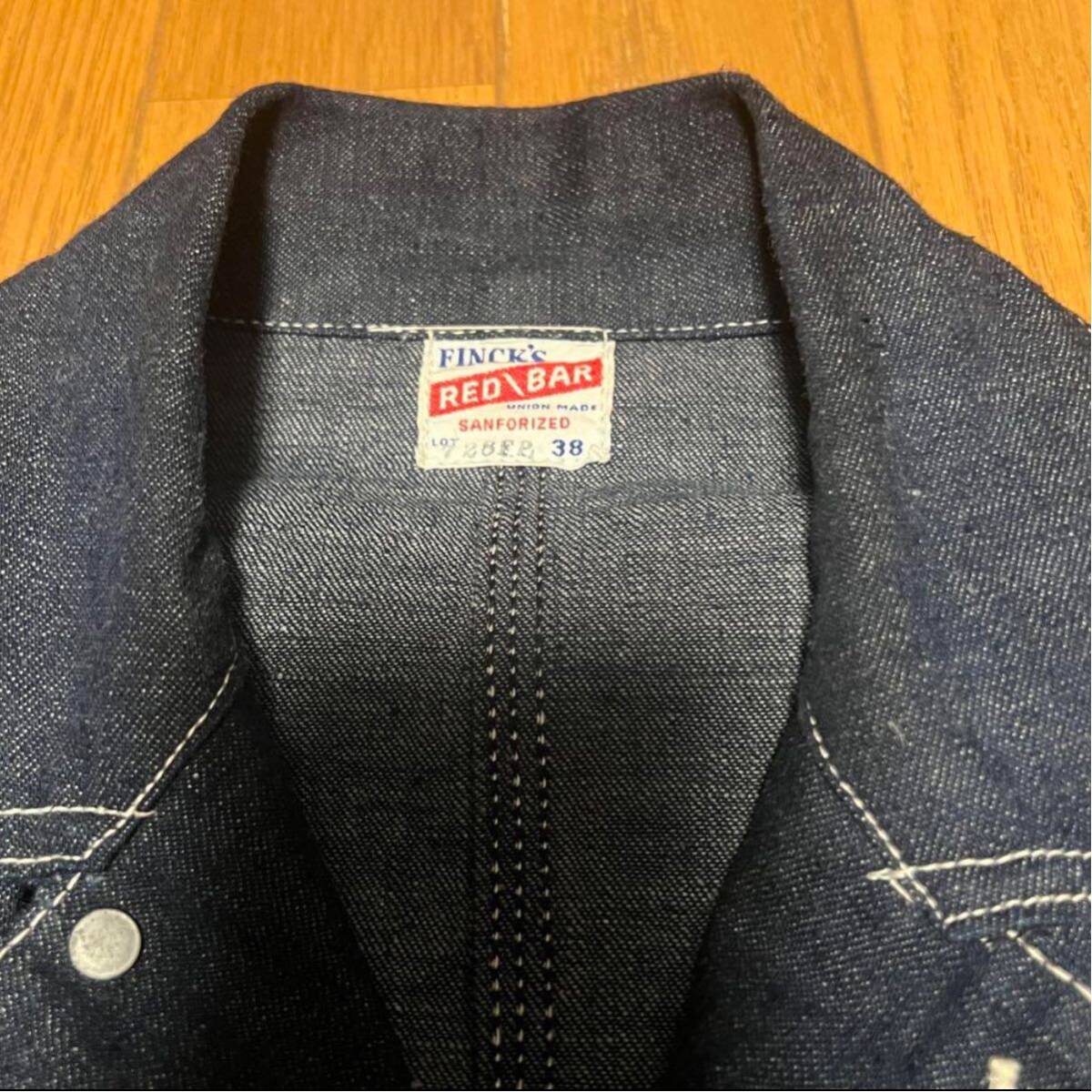 40s 50s FINCK'S デニム カバーオール 38 フィンクス 40s 50s FINCK'S デニム カバーオール 38 フィンクス