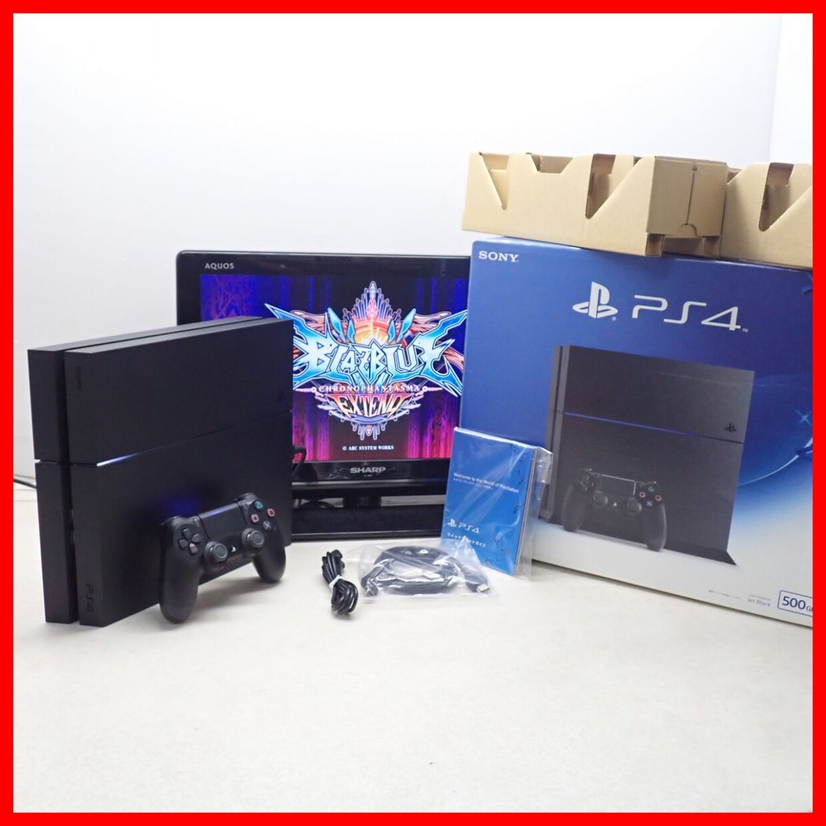 PS4 プレステ4 本体 CUH-1200A 500GB ジェット・ブラック Jet Black PlayStation4 SONY ソニー 箱説付 難あり品【10