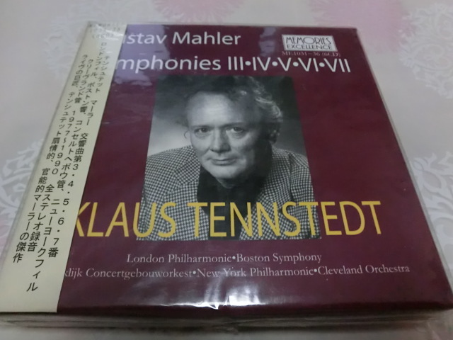 ★伊MEMORIES　未開封　6CD　テンシュテット／LPO，ボストンSo，ACO，NYP他　マーラー／交響曲第3・4・5・6・7番(1977年～90年Live)★
