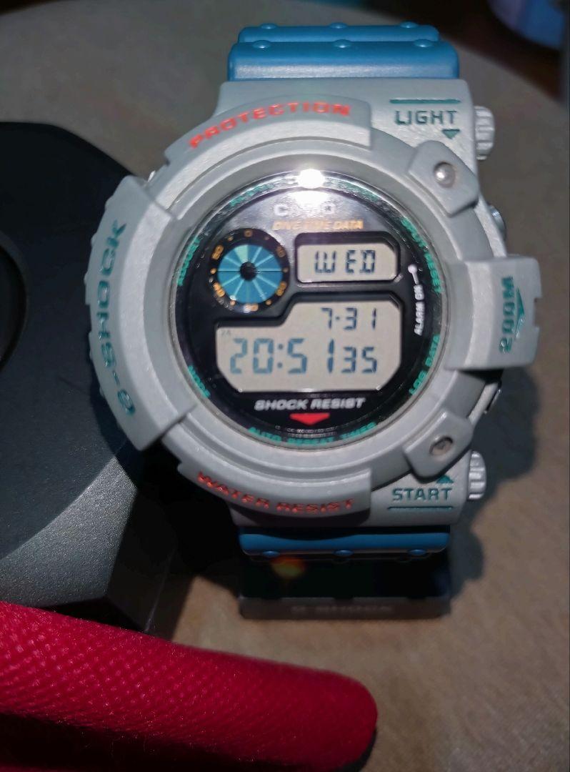 希少 カシオG-SHOCKDW-6300-B2フロッグマンブルーグレー - FROGMAN