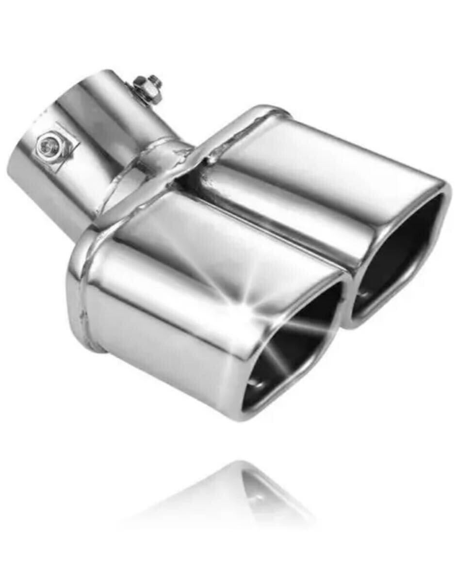 アルファード 30系 マフラーカッター 銀/ 2本出し ステンレス製