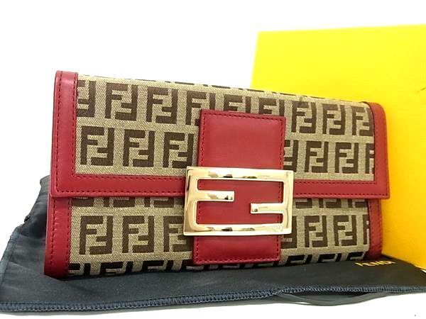 FENDI フェンディ ズッキーノ 二つ折り財布 ズッカ柄 Wホック FENDI フェンディ ズッキーノ 二つ折り財布 ズッカ柄 Wホック