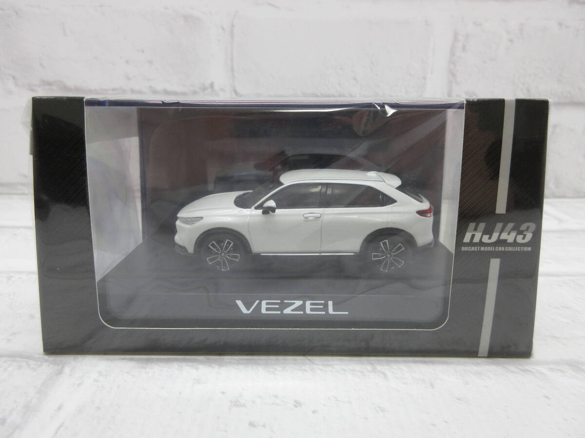ミニカー　1/43　ホンダ　新型ヴェゼル　純正オプション装着車　プラチナホワイトパール　カラーサンプル　ディーラー正規品　モデルカー