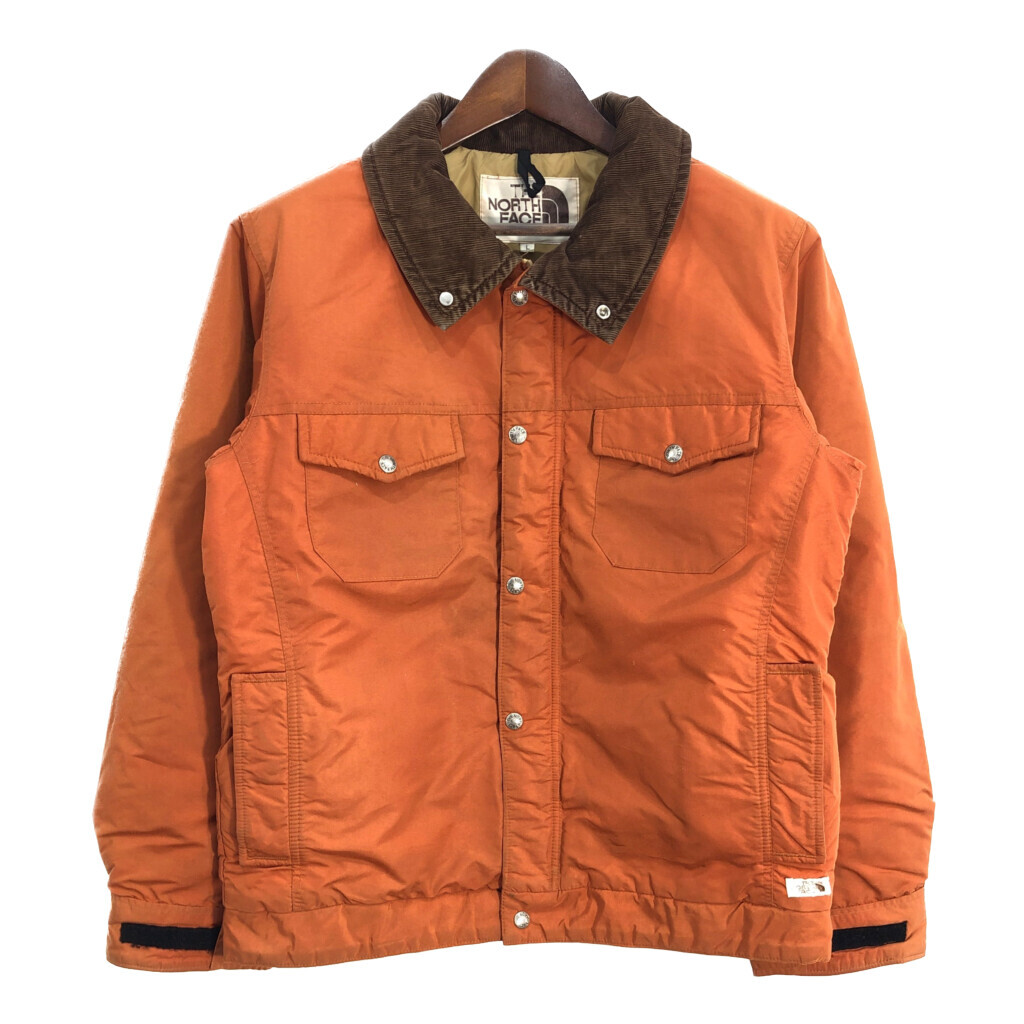80年代 USA製 THE NORTH FACE ノースフェイス 中綿 ナイロン ジャケット アウトドア オレンジ (メンズ L) 中古 古着 R5537