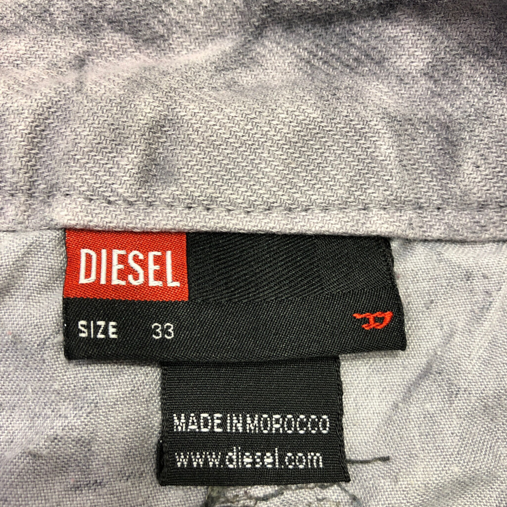 DIESEL diesel wide strut cotton pants gray ( men's W33) used old clothes R6350