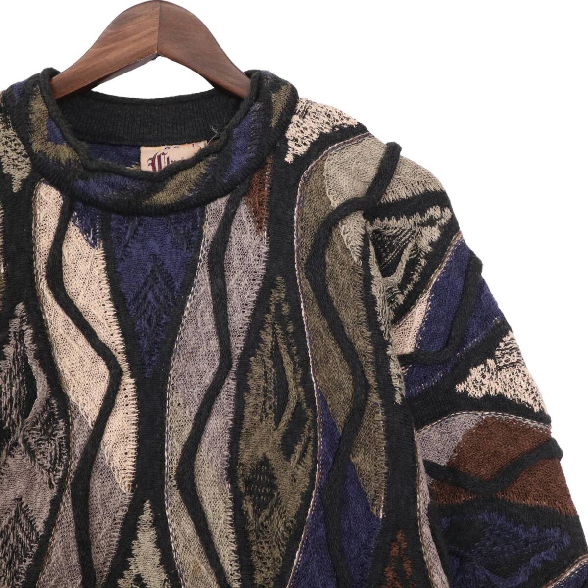 90年代 COOGI クージー Classic 3Dクルーネックセーター マルチ 90年代 COOGI クージー Classic 3Dクルーネックセーター マルチ