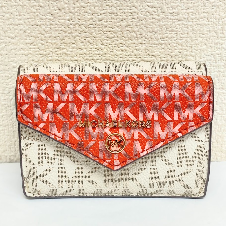 MICHAEL KORS マイケルコース コンパクトウォレット 三つ折り財布 MKシグネチャー