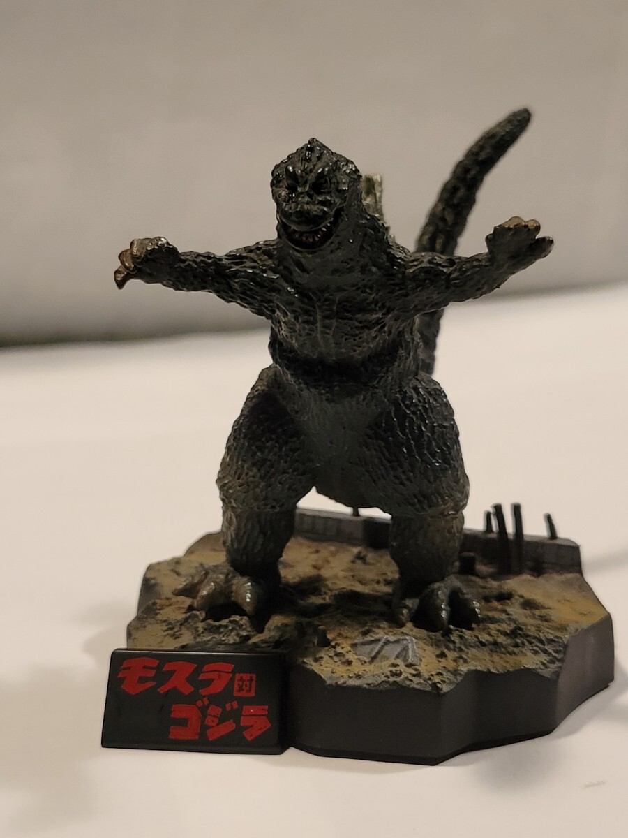 レトロ、当時物、2004年、バンダイ食玩、酒井ゆうじプロデュース、ゴジラ全集、50周年シリーズ、(モスラ対ゴジラ)、ジオラマ