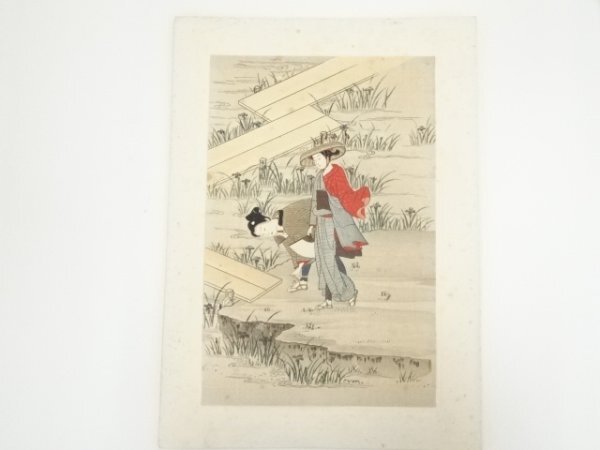 ys6950827; 宗sou 鈴木春信　八ツ橋　手摺木版画