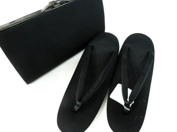 ys6884051; 宗sou 喪服用　未使用品　草履バッグセット　箱付き【リサイクル】【着】