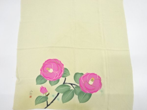 ys7112396; 宗sou 奥村土牛　縮緬椿模様風呂敷