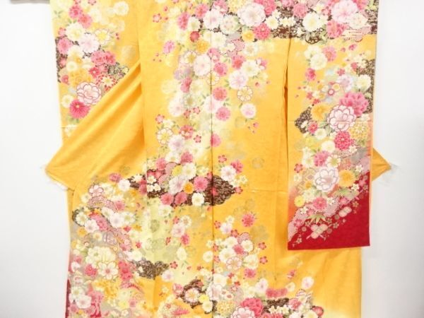 Amazon.co.jp: 創の絵羽 戦前明治大正 染織 染物 振袖着物 唐物