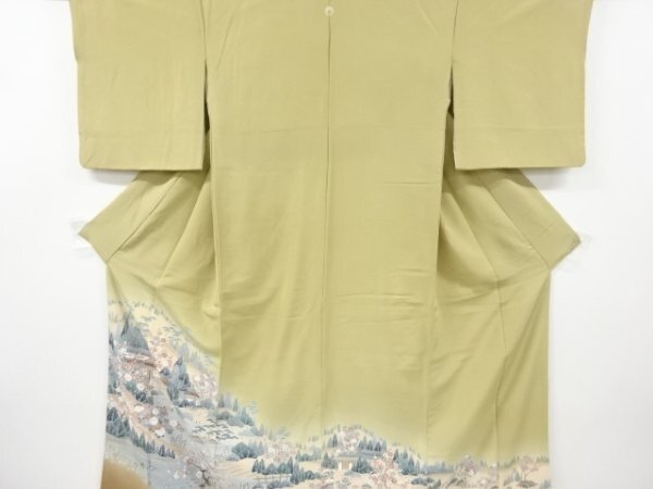 ys7125470; 宗sou 屋敷に草花模様一ツ紋色留袖（比翼付き）【リサイクル】【着】