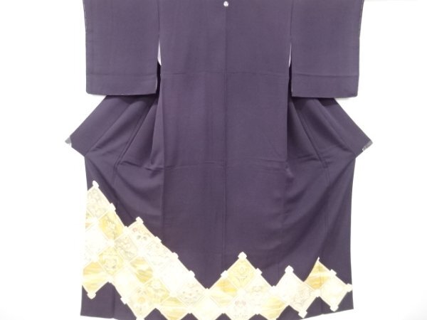 ys7134608; 宗sou 金彩友禅格天井に花更紗模様刺繍一ツ紋色留袖【 ys7134608; 宗sou 金彩友禅格天井に花更紗模様刺繍一ツ紋色留袖【
