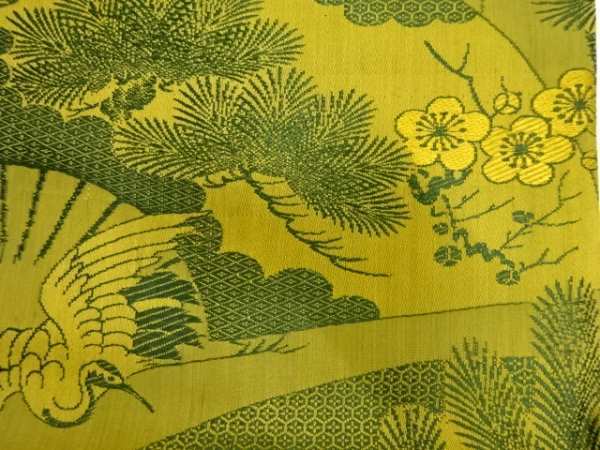 ys7082928;.sou fan paper . crane * pine * plum pattern weave .. maru obi ( have on possible )[ antique ][ put on ]