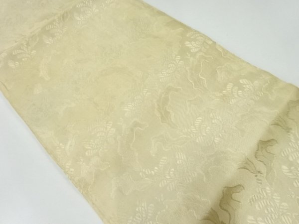 ys7089100; 宗sou 抽象菊模様織出し丸帯（材料）【アンティーク】【着】
