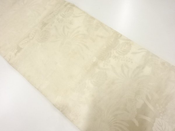 ys7110089; 宗sou 鳳凰に桐模様織出し丸帯（材料）【アンティーク】【着】