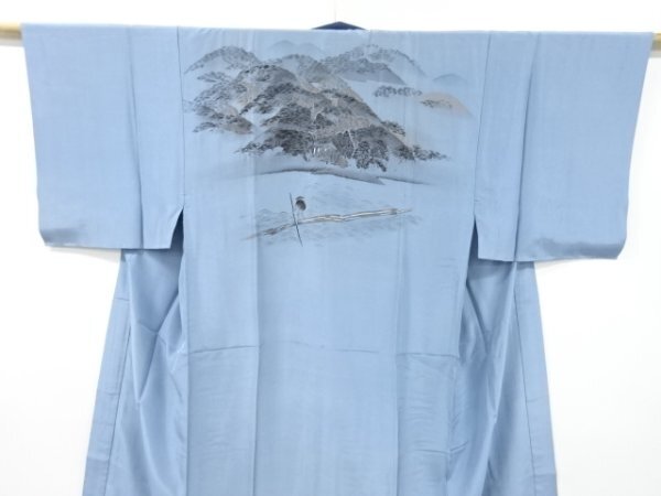 ys7127136; 宗sou 川下り風(fēng)景模様男物長(zhǎng)襦袢【アンティーク】【著】