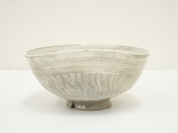 ys6981105; 宗sou 信楽焼　奧田英山造　御本刷毛目寫鉢（共箱）【道】