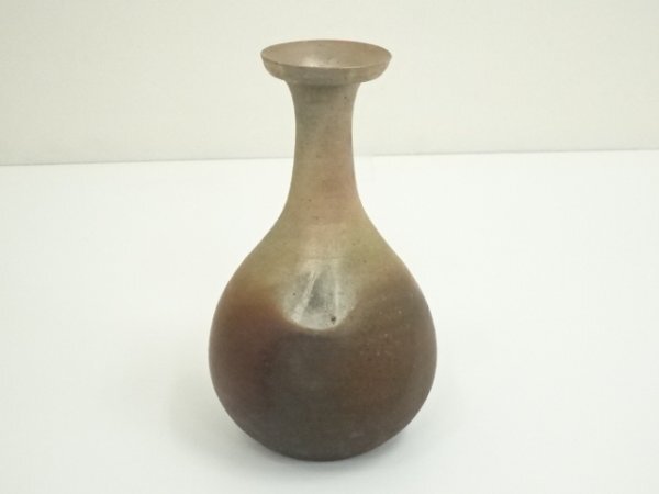 ys7014359; 宗sou 備前焼　大平一誠造　鶴首花入（共箱）【道】
