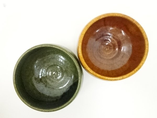 ys7030549; 宗sou 大樋焼　作家物　福茶碗2客セット（共箱）【道】